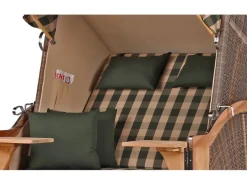 Strandkörbe|bene living Strandkorb Komplettset Schaalsee Teak PE grau Modell 506