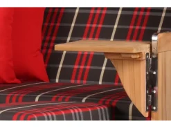 bene living Strandkorb Komplettset Ammersee Teak Bullauge PE Shell Modell 529* Best