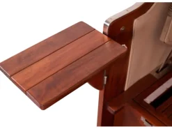 Strandkörbe|bene living Strandkorb Komplettset Schaalsee Mahagoni PE grau Modell 522