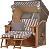 bene living Strandkorb Komplettset Schaalsee Teak PE grau Modell 513* Online