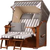 bene living Strandkorb Komplettset Schaalsee Mahagoni PE grau Modell 513* Best