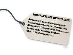 bene living Strandkorb Komplettset Schaalsee Mahagoni PE grau Modell 513* Best