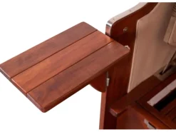 bene living Strandkorb Komplettset Schaalsee Mahagoni PE grau Modell 513* Best