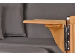 bene living Strandkorb Komplettset Ammersee Teak Bullauge PE Shell Modell 551* Best