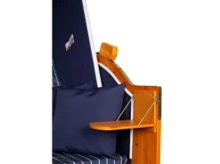 Strandkörbe|Balkonmöbel|bene-living Strandkorb Ostsee 2 Sitzer Weiß-Royal Blau