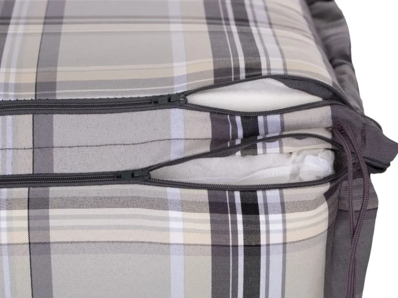 Beo Gartenstuhlauflagen|Sitzauflage Hochlehner Atika 6er Set Karo Beige