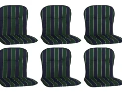 Beo Gartenstuhlauflagen|Sitzauflage Niedriglehner Mono 6er-Set gestreift