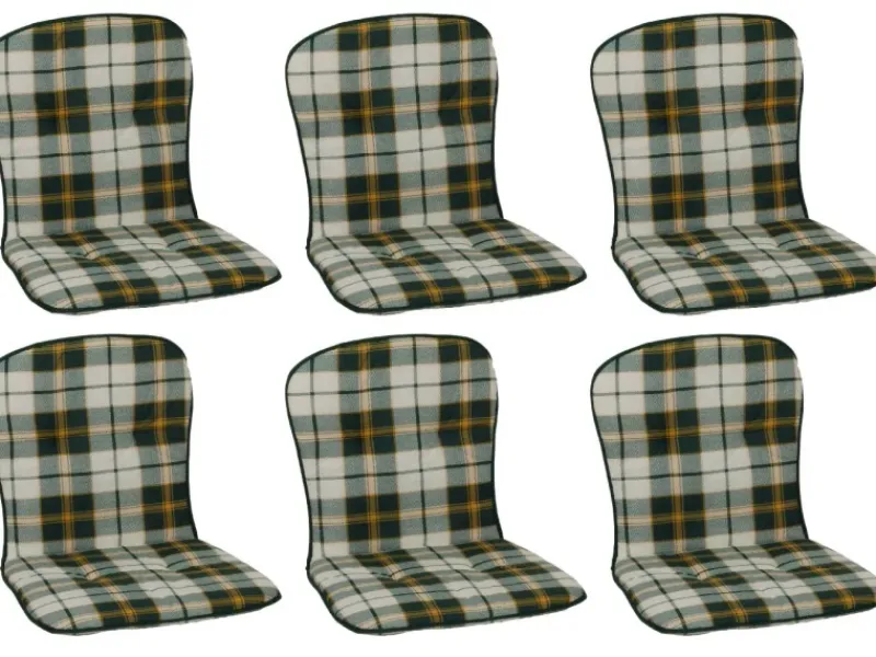 Sitzauflage Niedriglehner Mono 6er-Set kariert*Beo