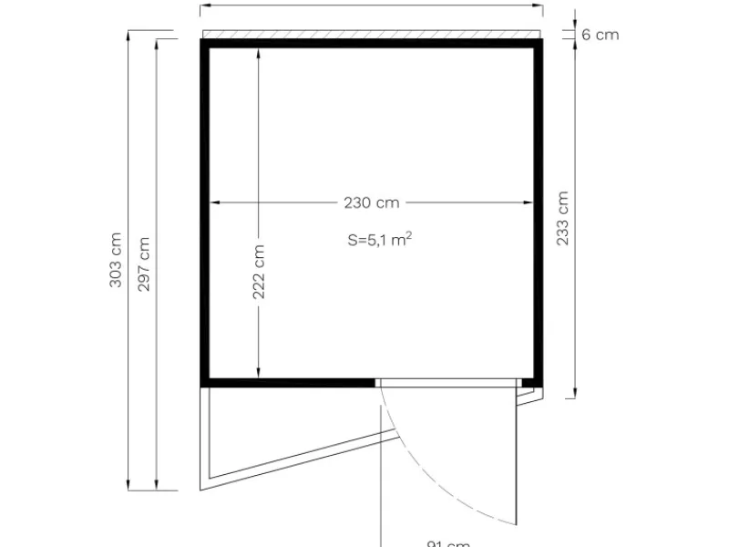 Gartenhaus Concept Office 297 cm x 234 cm FSC®*Bertilo Outlet