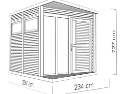 Gartenhaus Concept Office 297 cm x 234 cm FSC®*Bertilo Outlet
