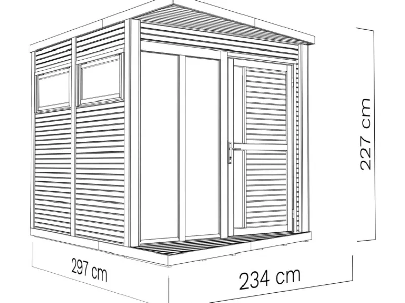 Gartenhaus Concept Office 297 cm x 234 cm FSC®*Bertilo Outlet