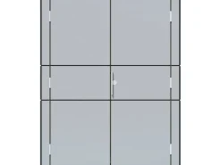 Gartenschrank HPL Highboard 155 cm x 75 cm x 193 cm Grau FSC®*Bertilo Hot