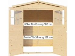 Gerätehaus Plexi Apex 2 Natur 157 cm x 207 cm FSC®*Bertilo Online