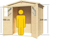 Gerätehaus Plexi Apex 2 Natur 157 cm x 207 cm FSC®*Bertilo Online