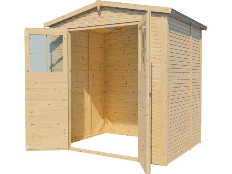 Gerätehaus Plexi Apex 2 Natur 157 cm x 207 cm FSC®*Bertilo Online