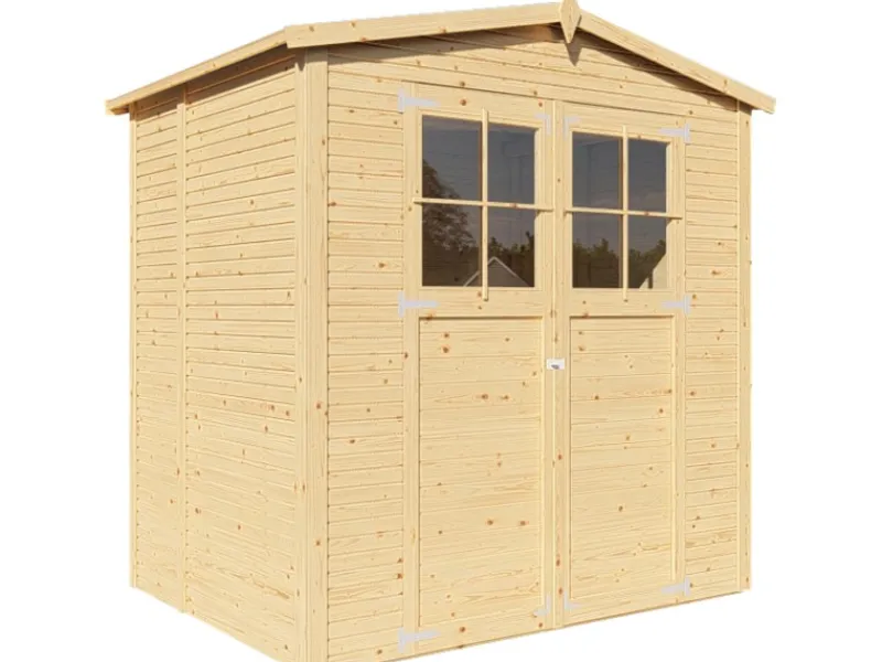 Gerätehaus Plexi Apex 2 Natur 157 cm x 207 cm FSC®*Bertilo Online