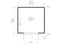 Holz-Gartenhaus Alster 245 cm x 239 cm Natur FSC®*Bertilo Sale