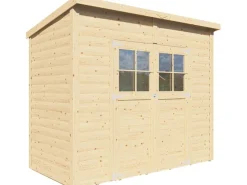 Bertilo Kaminholzregale|Holz-Gartenhaus Alster 245 cm x 122 cm Natur FSC®