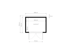 Holz-Gartenhaus Box 2 208 cm x 157 cm FSC®*Bertilo Outlet