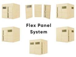 Kinder Bertilo Kaminholzregale|Outdoor Whirlpools|Holz-Gartenhaus Cubus 3 337 cm x 234 cm FSC®