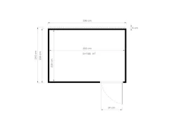 Kinder Bertilo Kaminholzregale|Outdoor Whirlpools|Holz-Gartenhaus Cubus 3 337 cm x 234 cm FSC®
