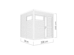 Kinder Bertilo Kinder-Gartengeräte|Holz-Gartenhaus Cubus 2 226 cm x 234 cm FSC®