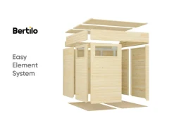 Kinder Bertilo Kinder-Gartengeräte|Holz-Gartenhaus Cubus 2 226 cm x 234 cm FSC®