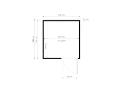 Kinder Bertilo Kinder-Gartengeräte|Holz-Gartenhaus Cubus 2 226 cm x 234 cm FSC®