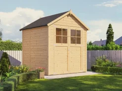 Bertilo Gartenscheren|Holz-Gartenhaus Osterbek 181 cm x 176 cm Natur FSC®