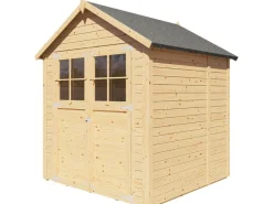 Bertilo Gartenscheren|Holz-Gartenhaus Osterbek 181 cm x 176 cm Natur FSC®