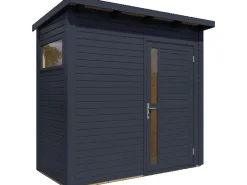 Holz-Gartenhaus Pentus 1 Anthrazit 234 cm x 115 cm FSC®*Bertilo Outlet