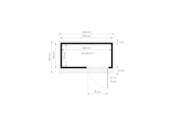 Holz-Gartenhaus Pentus 1 Anthrazit 234 cm x 115 cm FSC®*Bertilo Outlet