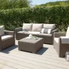 Best Garten-Lounge-Set Mombasa 4-teilig aus Polyrattan Cappuccino/Sand*Best Freizeitmöbel Online