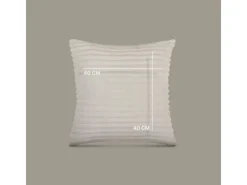 Bestlivings Sitzkissen|Gartenstuhlauflagen|Sofakissen Cord Optik Creme 40 x 40 cm 2er Pack