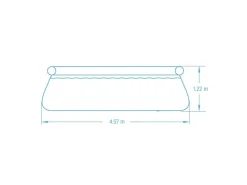 Fast Set Aufstellpool-Set Ø 457 x 122 cm Rund Schiefergrau*Bestway New