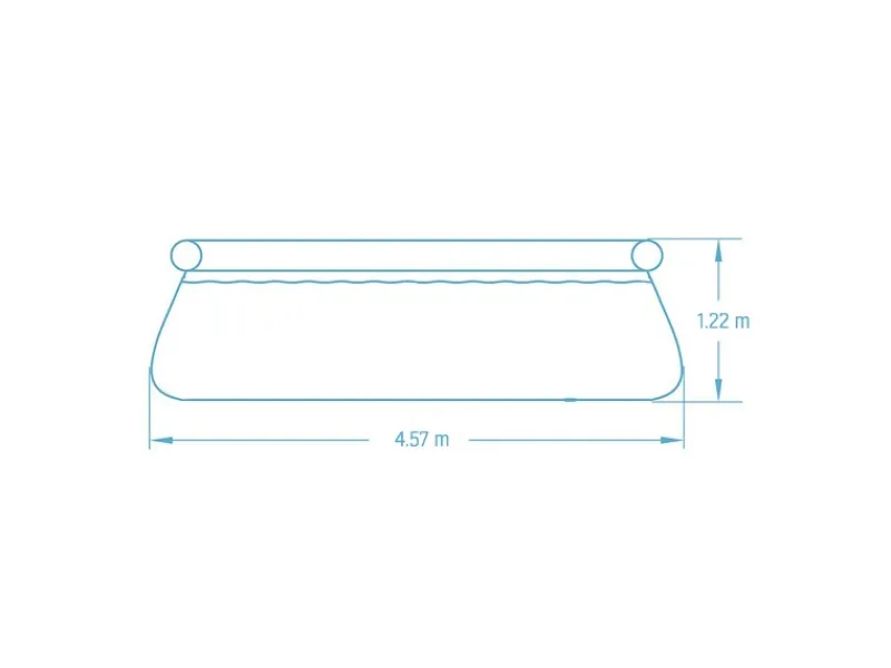Fast Set Aufstellpool-Set Ø 457 x 122 cm Rund Schiefergrau*Bestway New