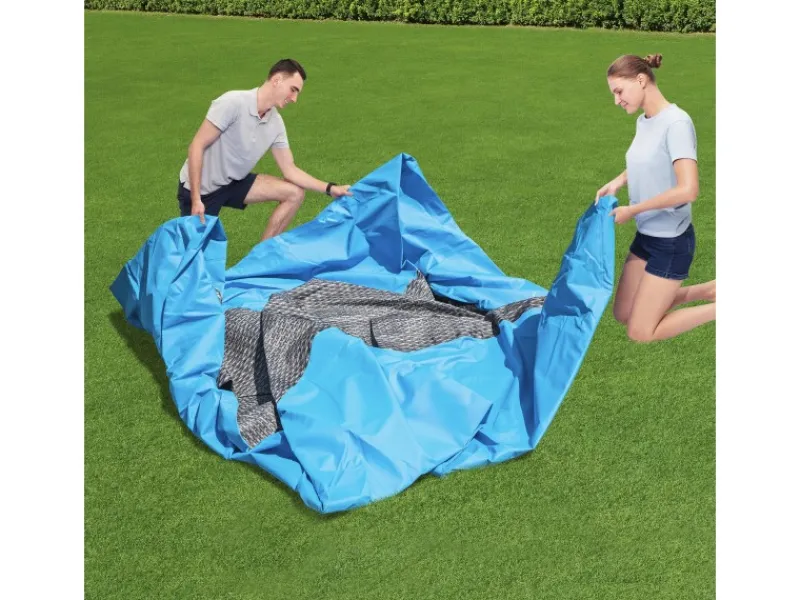 Fast Set Aufstellpool-Set Ø 457 x 122 cm Rund Schiefergrau*Bestway New