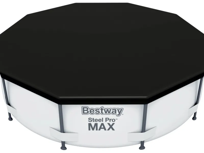 Flowclear Poolabdeckung PVC Schwarz Ø 305 cm*Bestway