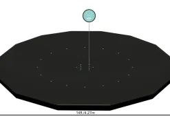 Bestway Pool Abdeckung|Wassersport|Flowclear Poolabdeckung PVC Schwarz Ø 427 cm