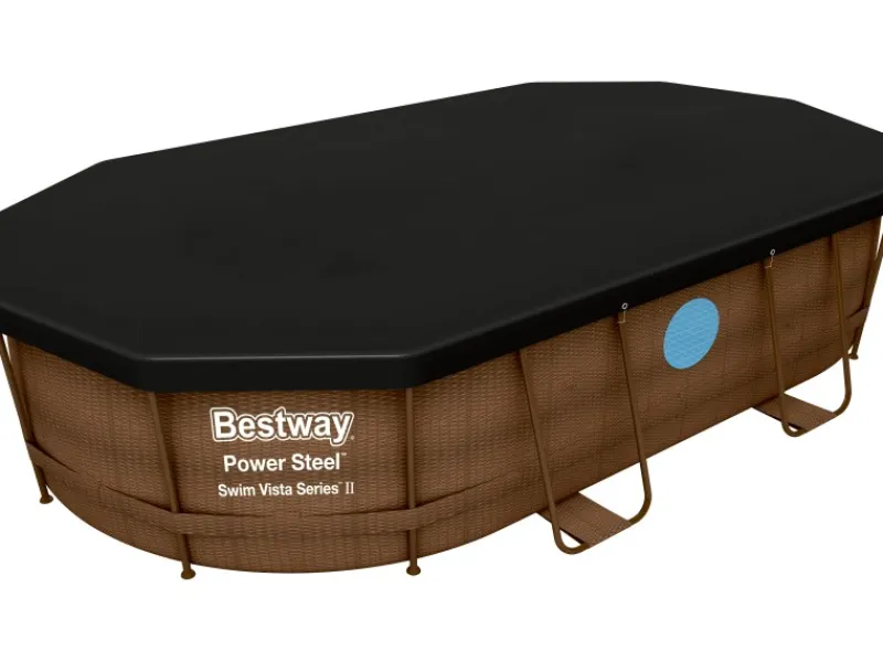 Bestway Outdoor Whirlpools|Pool Abdeckung|Flowclear Poolabdeckung PVC Schwarz 424 cm x 250 cm