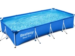 Frame Pool Steel Pro ohne Pumpe 400 x 211 x 81 cm Blau Eckig*Bestway Discount