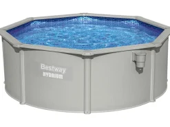 Bestway Aufstellpools|Hydrium Stahlwandpool Komplett-Set m. Sandfilteranlage Ø 360x120 cm Grau