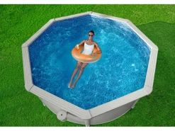 Bestway Aufstellpools|Hydrium Stahlwandpool Komplett-Set m. Sandfilteranlage Ø 360x120 cm Grau