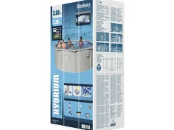 Bestway Aufstellpools|Hydrium Stahlwandpool Komplett-Set m. Sandfilteranlage Ø 360x120 cm Grau