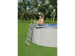 Bestway Aufstellpools|Hydrium Stahlwandpool Komplett-Set m. Sandfilteranlage Ø 360x120 cm Grau