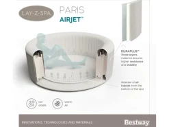 LAY-Z-SPA Whirlpool Paris AirJet 196 cm x 66 cm*Bestway Hot