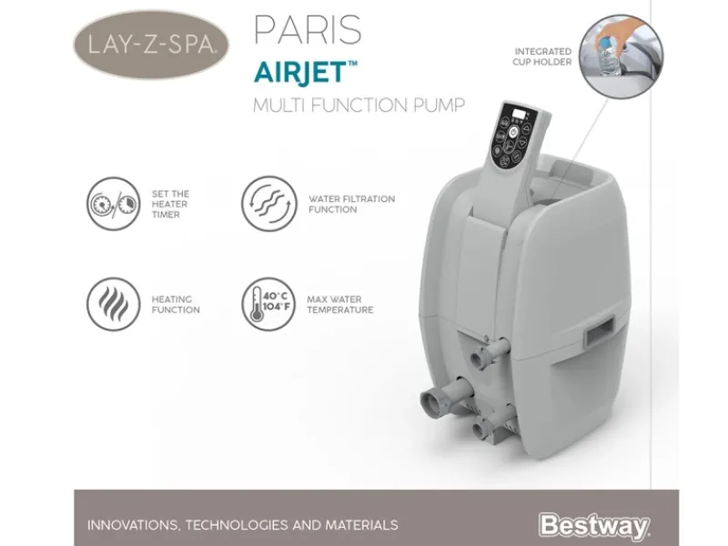 LAY-Z-SPA Whirlpool Paris AirJet 196 cm x 66 cm*Bestway Hot
