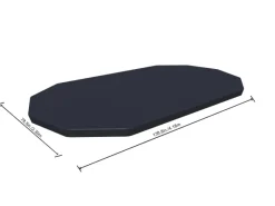 Bestway Pool Abdeckung|PVC-Abdeckplane für Pools Ø 427 x 250 cm Schwarz oval