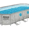 Stahlrahmenpool Set Power Steel Swim Vista 549 x 274 x 122 cm Oval Grau*Bestway Online