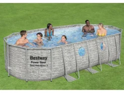 Stahlrahmenpool Set Power Steel Swim Vista 549 x 274 x 122 cm Oval Grau*Bestway Online